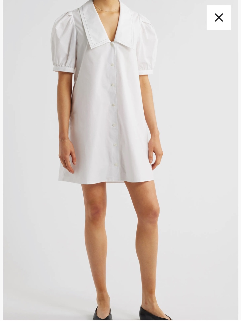 Frame White Sailor Dress L nwt